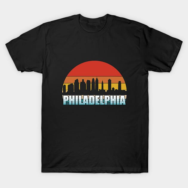 Philadelphia - Philadelphia Skyline T-Shirt by Kudostees